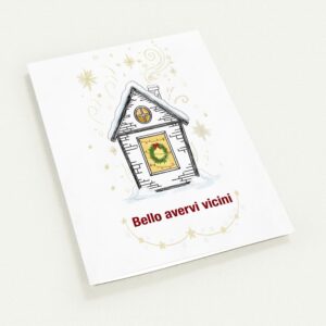 🎄 Biglietti d'Auguri "Bello avervi vicini" – Confezione da 10 pezzi (10,5cm base x 14,8cm altezza)